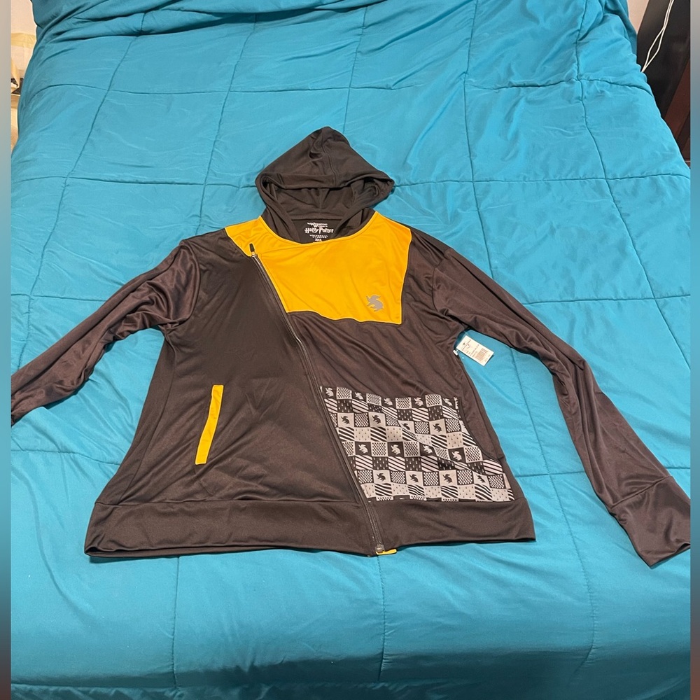 Womens Harry Potter hufflepuff zip sweater 3X